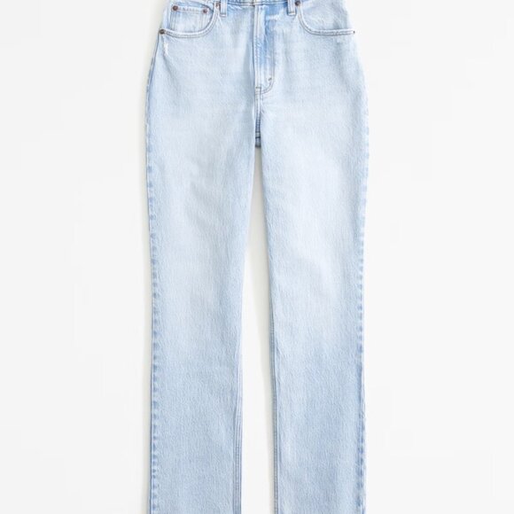 Abercrombie & Fitch Curve Love Ultra High Rise 90s Straight Jean - Picture 3 of 6